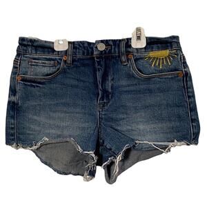 Blank NYC Cut off Shorts Revolve Astor Sun Rainbow Denim size 27 cutoff shorty